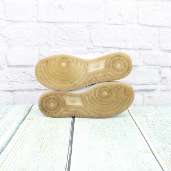 Nike Air Force 1 Purple Leather Lace Up Athletic Sneakers Shoes Size 6 - Picture 9 of 9